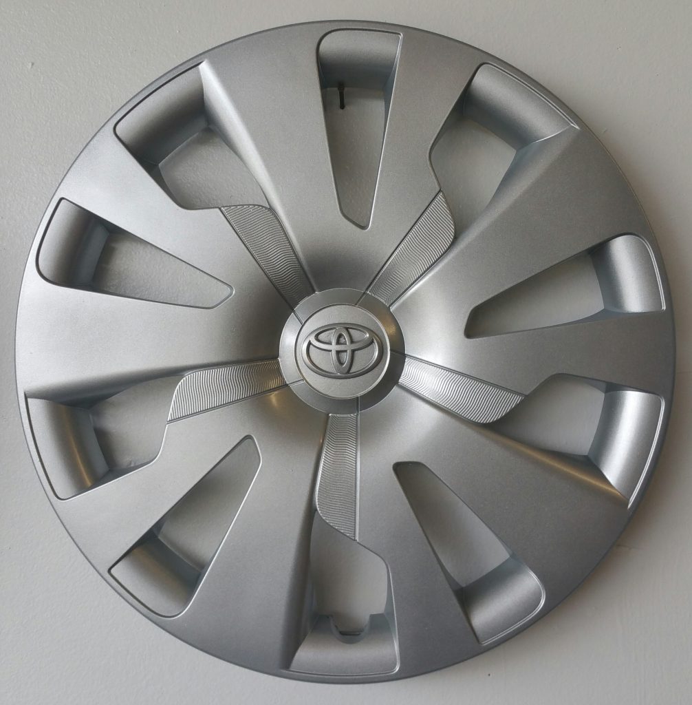 thumbnail image 2 of OMAC 15" Wheel Covers Hubcaps For Toyota Yaris – Silver/Gray, Set Of 4, No Tools Needed 2 of 6
